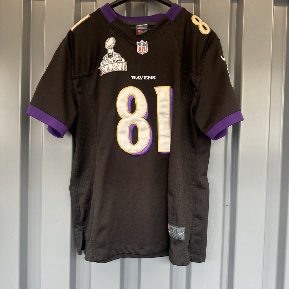 Baltimore Raven Anquan Boldin Super Bowl Jersey Youth XL  NFL Nike On Field